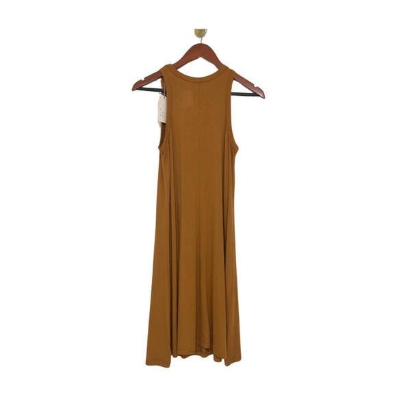 NWT Rust Midi Sleeveless Crew Neck Dress. Size Small - Picture 4 of 7